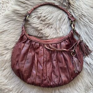 Sabina Brown Leather Hobo Bag